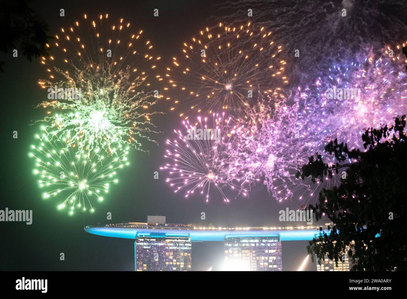 Singapore, Singapore, Asia December 31, 2023 New Year s Eve and New