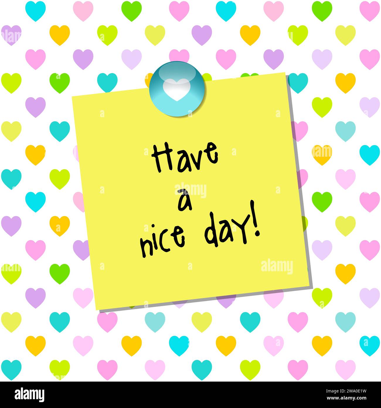 Post it, note paper, Have a nice day Stock Vector