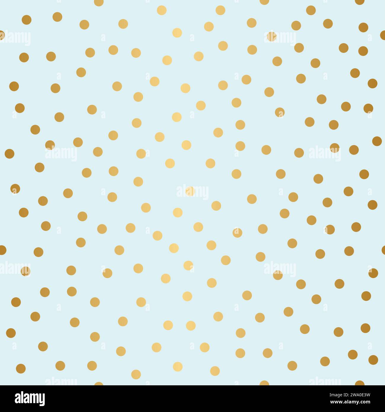 Celebration Confetti, Seamless pattern, golden dots on light blue background Stock Vector