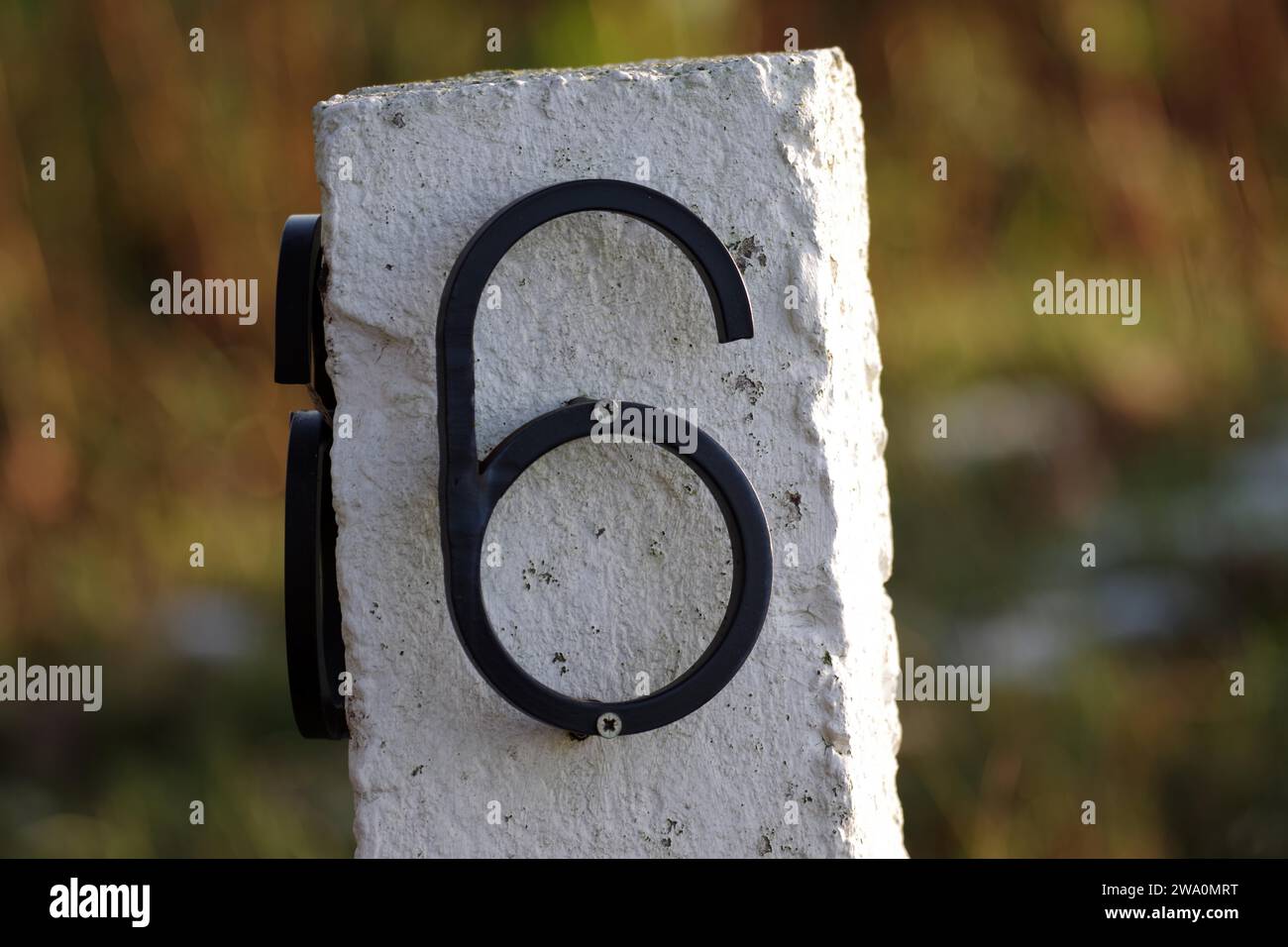 Number number 6 six stone house number digit white metal The Number number 6 six stone house number digit white metal The