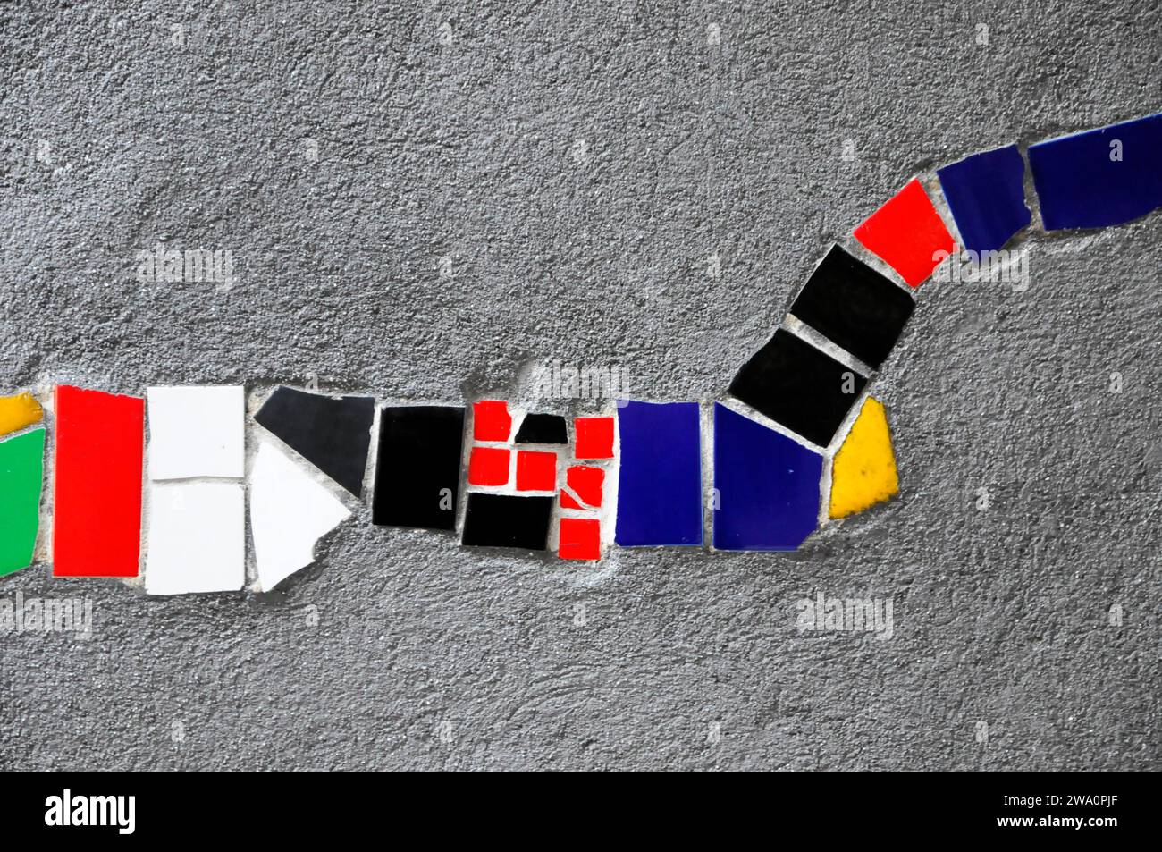 Wall decorations, wall reliefs, Hundertwasserhaus, Vienna, AustriaVienna, Austria, Europe Stock Photo