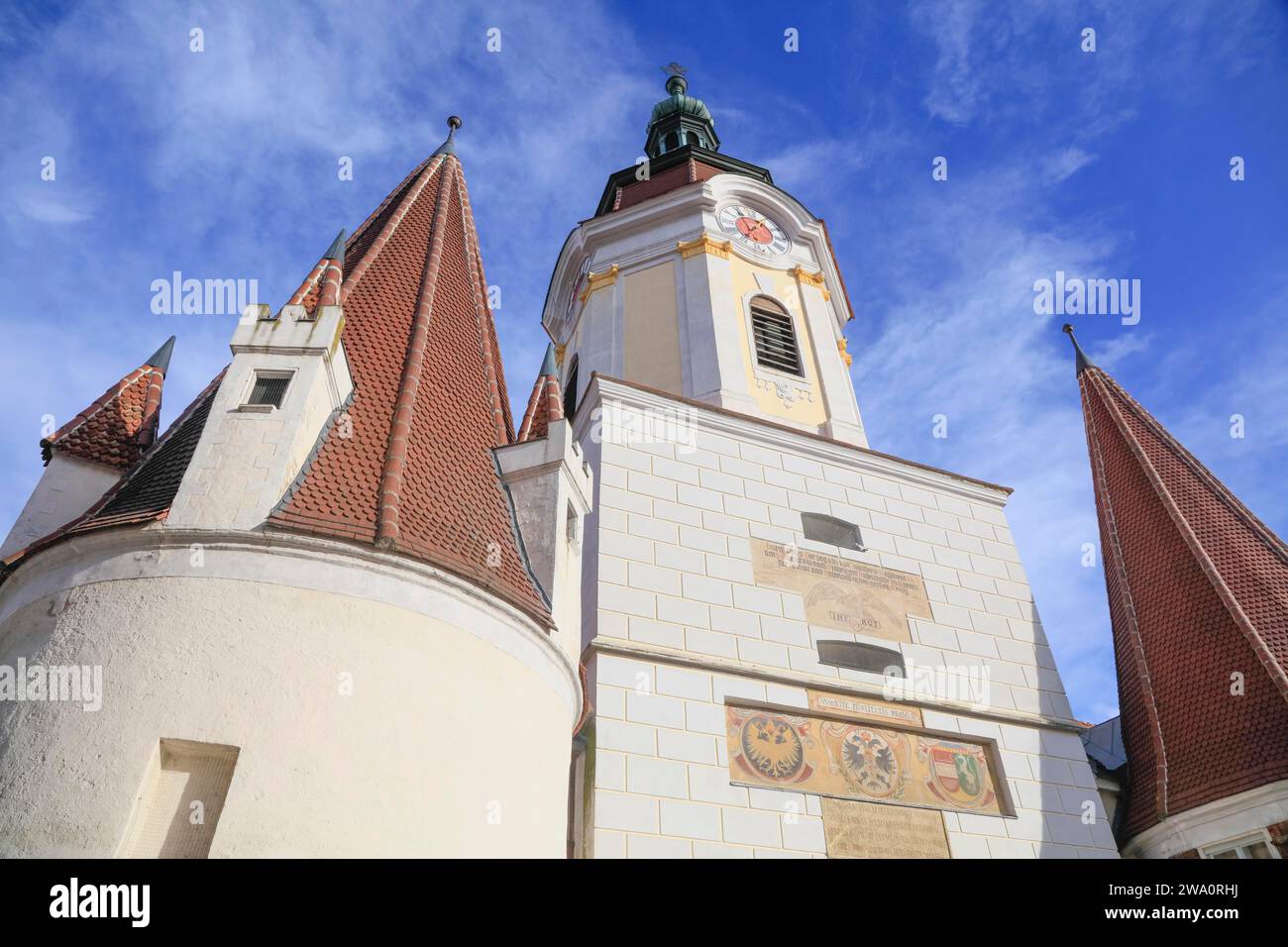 Steiner Tor, the only preserved city gate in the historic centre of Krems an der Donau, Lower Austria, Austria, Europe Stock Photo