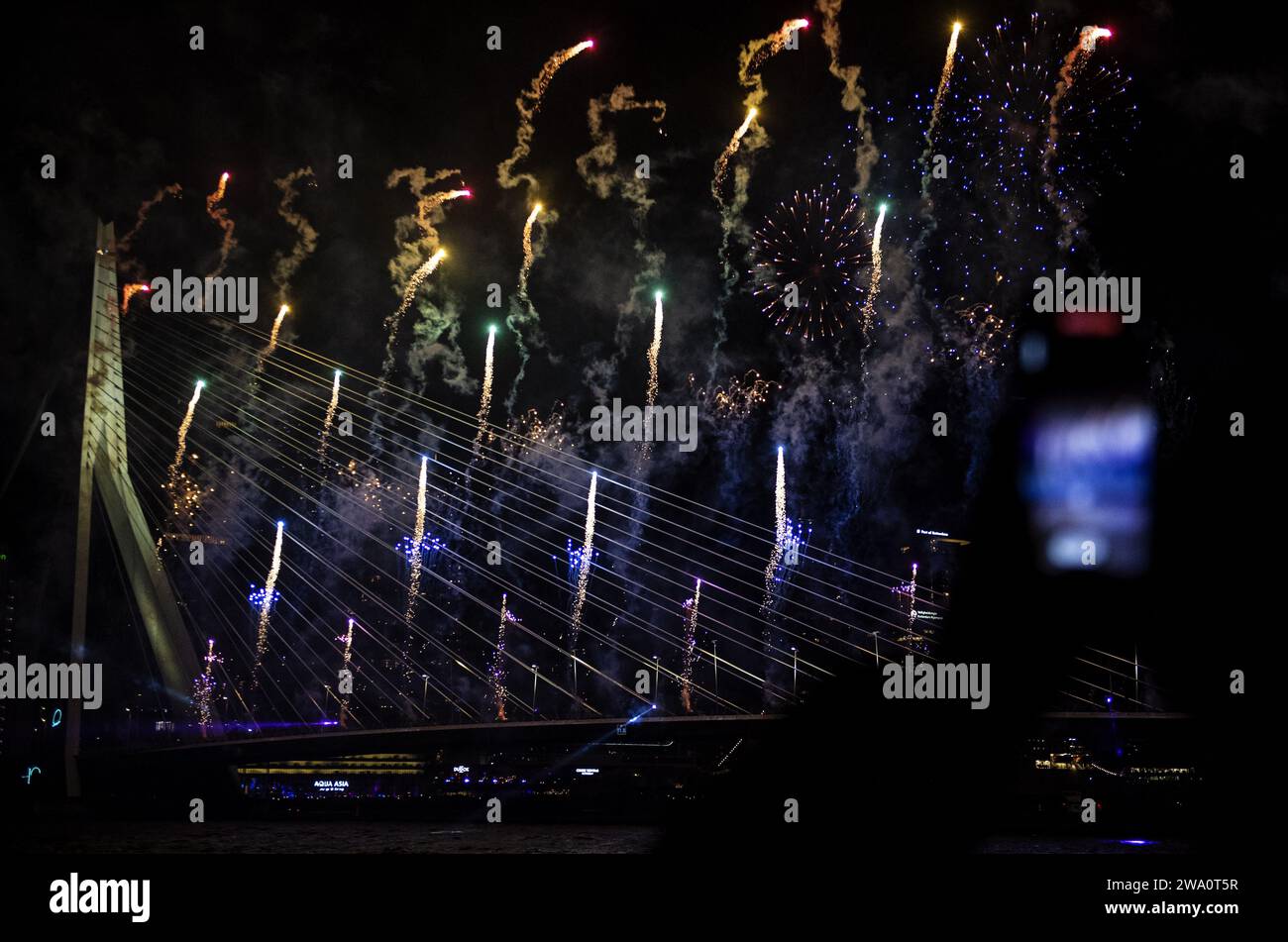 Rotterdam, Netherlands. 01st Jan, 2024. ROTTERDAM - The new year is ...
