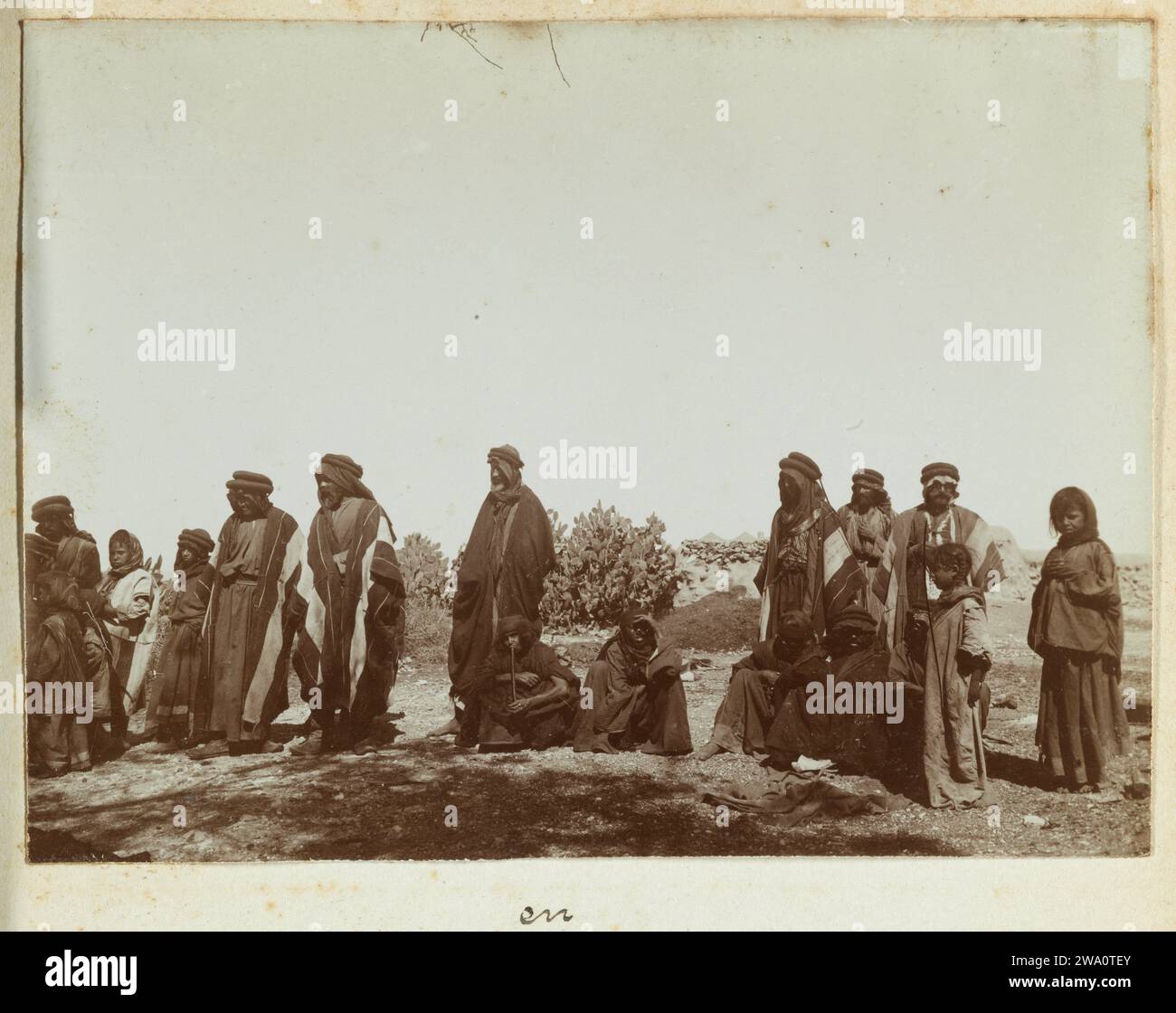 Inhabitants of Umm Qais, Jordan, 1898 photograph Jordan baryta paper ...