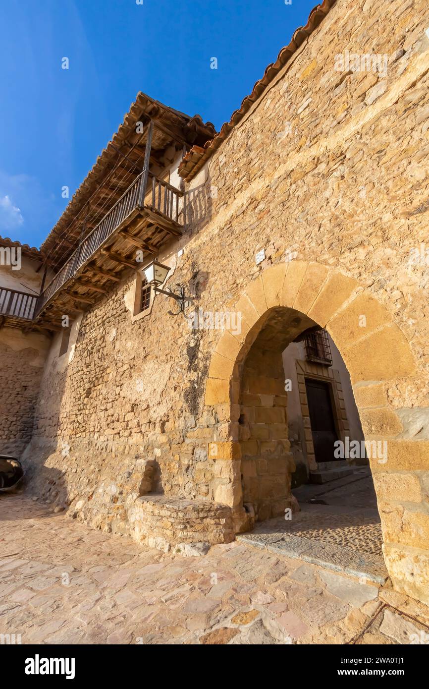 Mirambel is a stone small town in Teruel province, Spain. Stock Photo