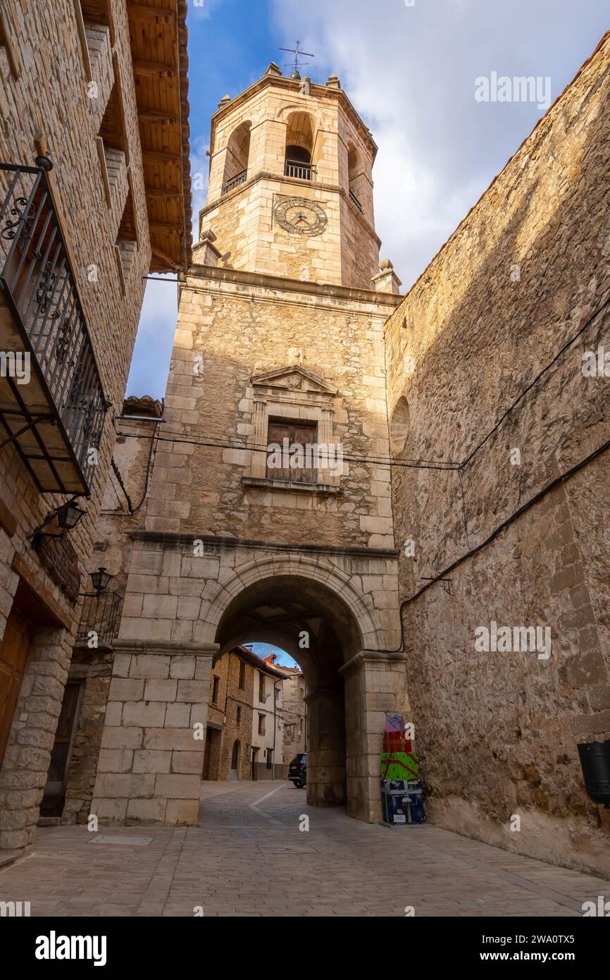Cantavieja is a landmark town in Teruel province, Spain Stock Photo