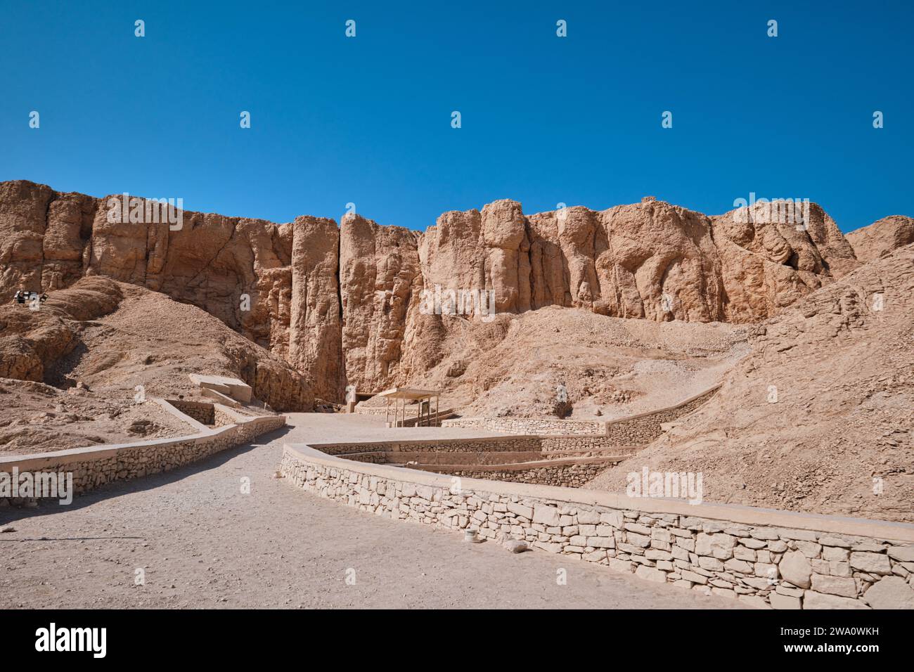 Luxor, Egypt - December 26 2023: The famous Valley of the Kings is the location of the tombs of the pharaohs Stock Photo