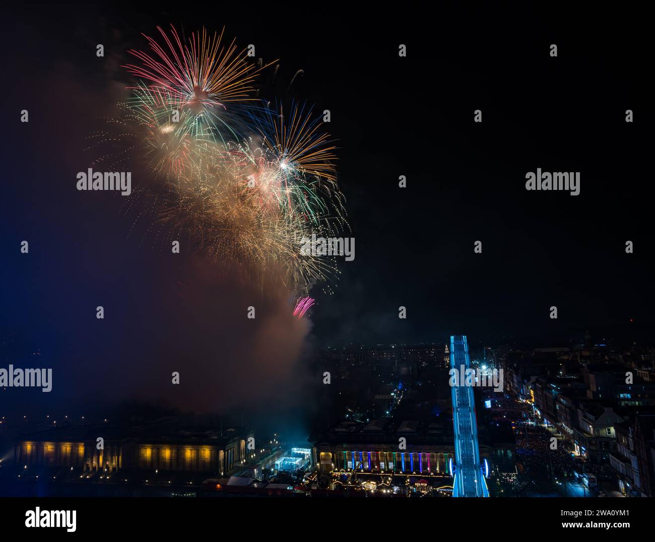 Edinburgh, Scotland, UK, 1st January 2024, Edinburgh Hogmanay fireworks