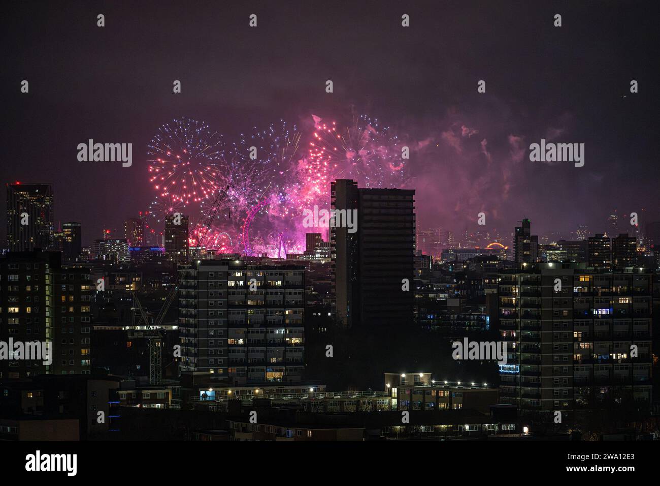 January 1, 2025 Thousands of fireworks have lit up central London in a
