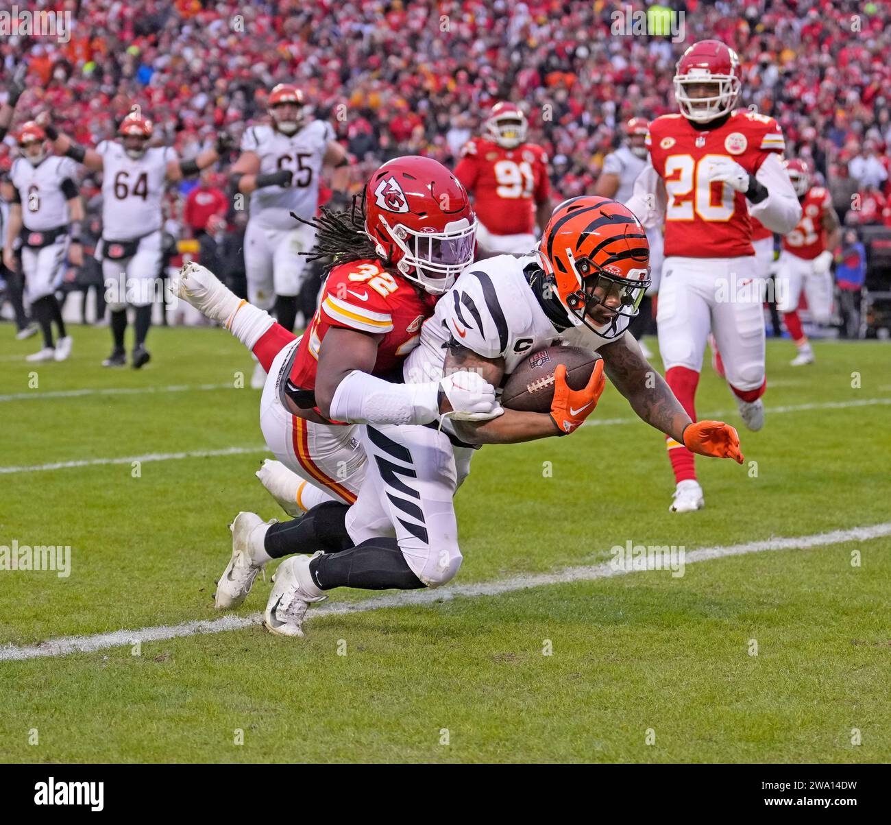 Kansas City, United States. 31st Dec, 2023. Cincinnati Bengals running