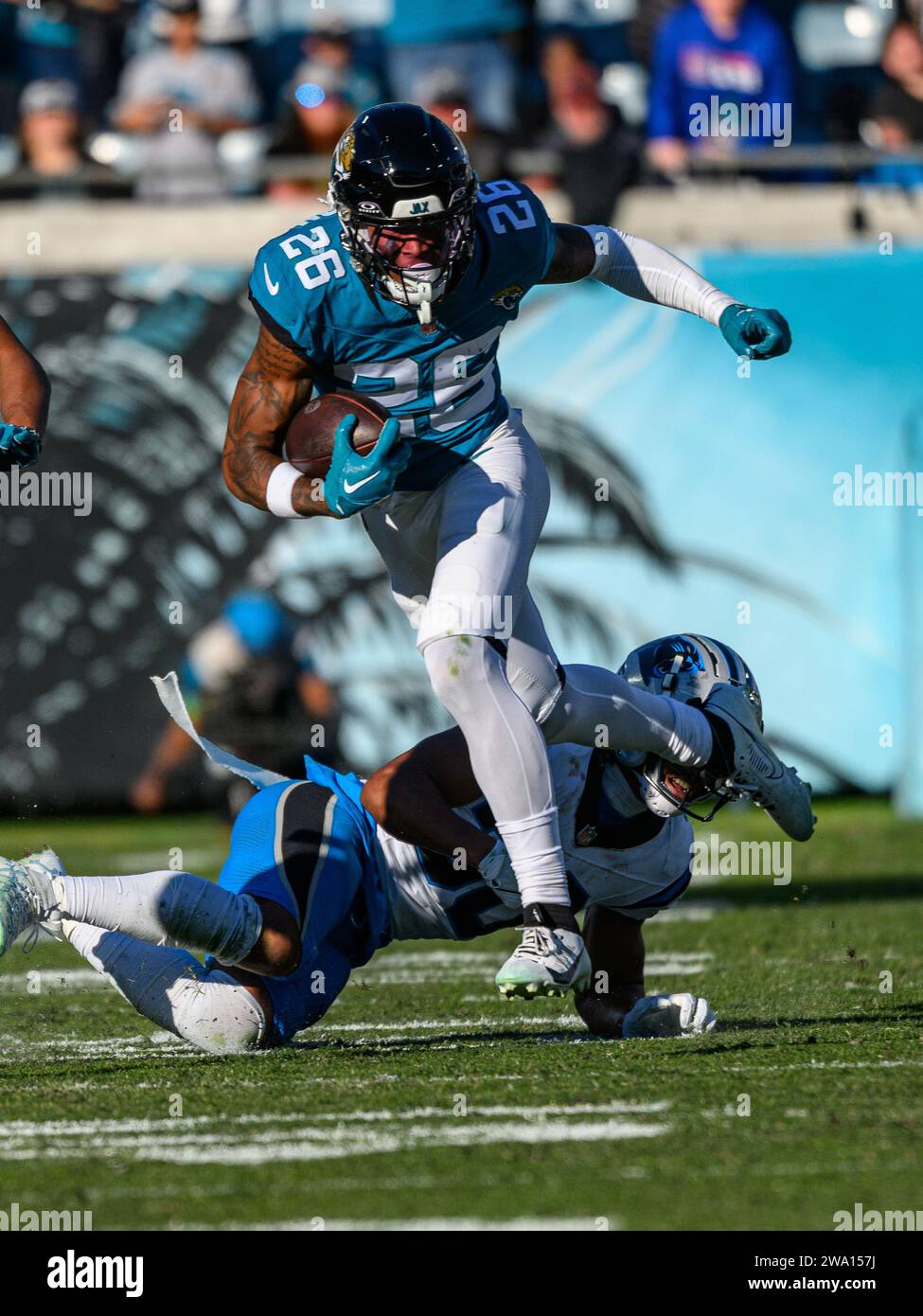 Jacksonville, FL, USA. 31st Dec, 2023. Jacksonville Jaguars safety ...