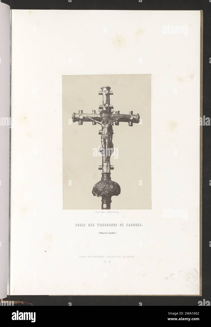 Cross of the weavers, from Saugues, c. 1850 - in or before 1857 photograph  France photographic support salted paper print crucifix  personal devotion Stock Photo