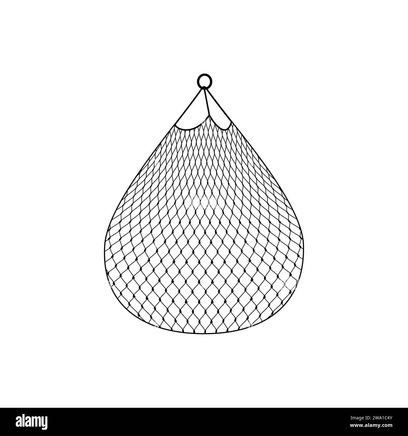 Big fish in a fishing net Royalty Free Vector Image