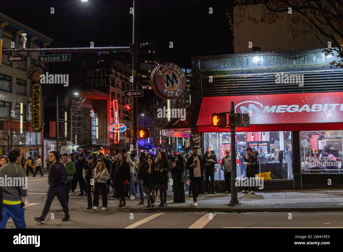Vancouver nightlife hi-res stock photography and images - Alamy, image size:1300x956