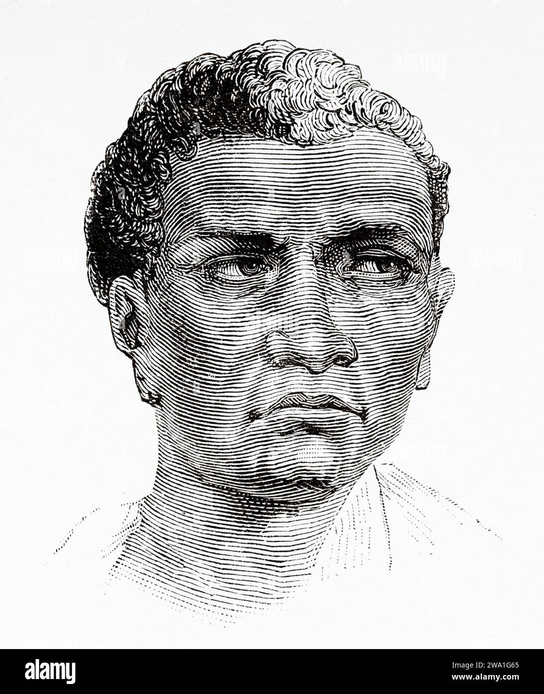 Portrait of a Panamanian Zambo man. Republic of Panama. Central America