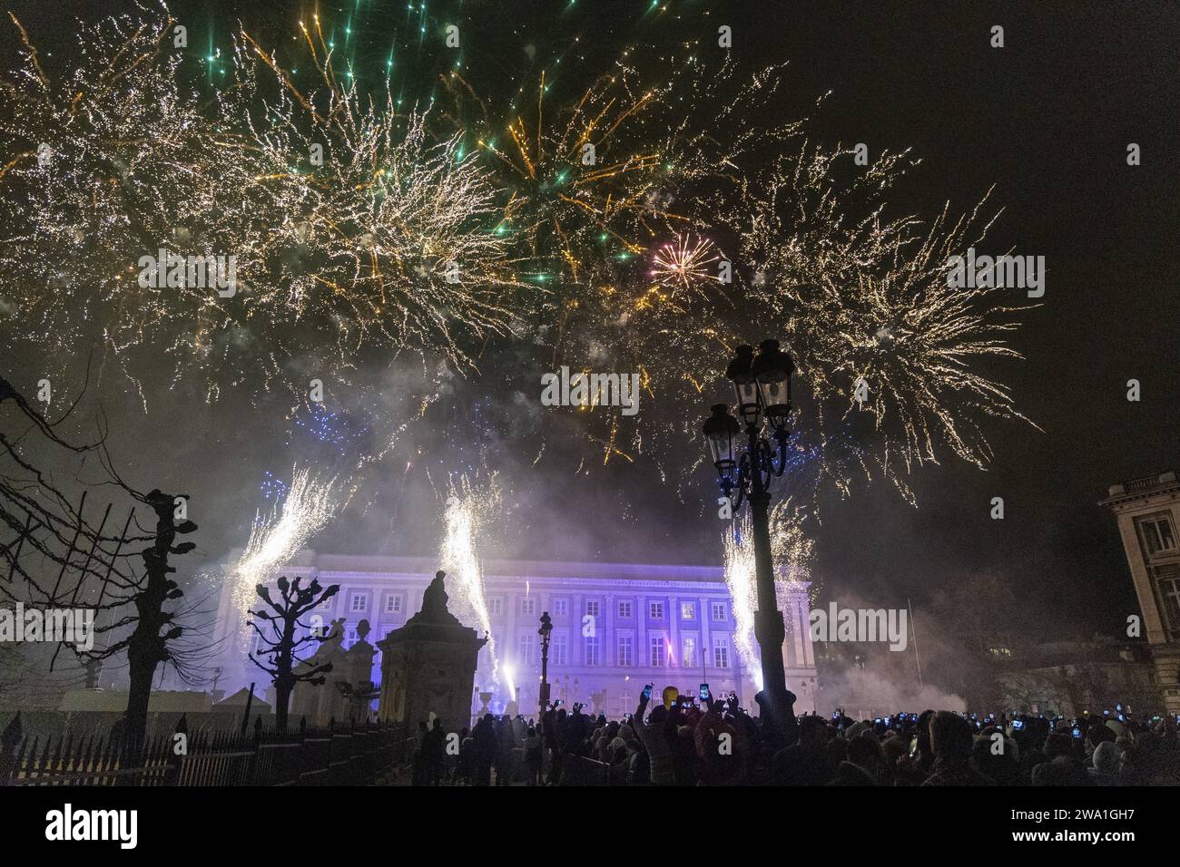 Brussels, Belgium. 01st Jan, 2025. Illustration picture shows fireworks