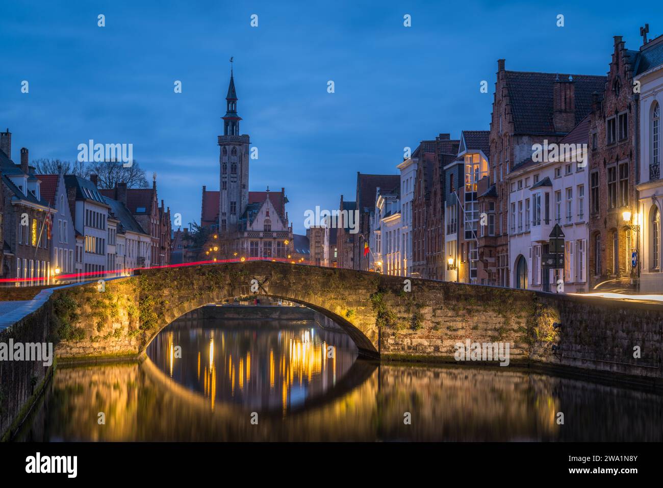 Old town bridge tower blue hour hi-res stock photography and images - Alamy