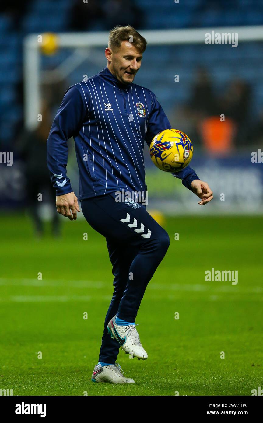 Coventry City's Kyle McFadzean warming up ahead of the Sky Bet ...