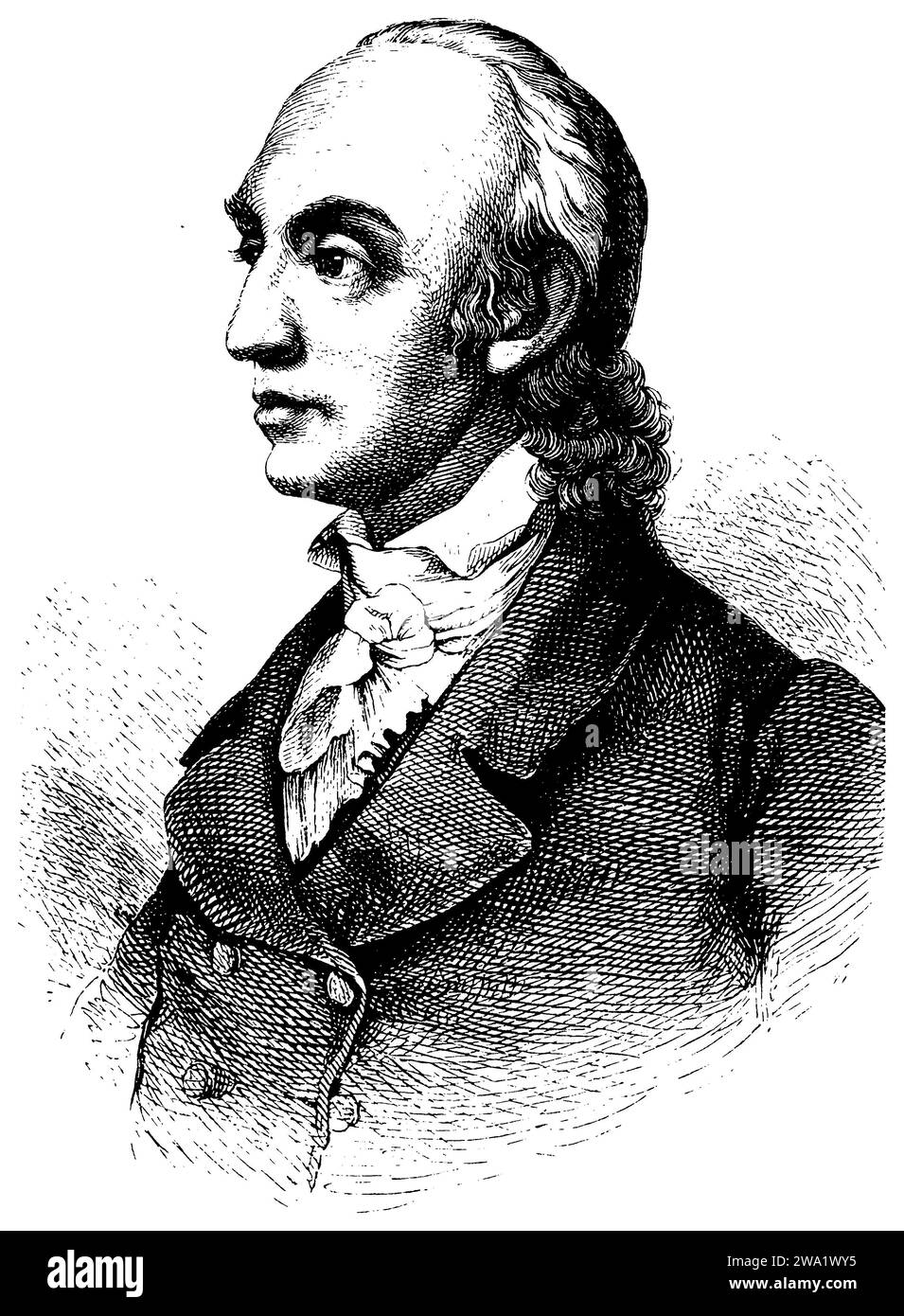 , ,  (literary history book, 1882), Johann Heinrich Voß (1751–1826), deutscher Dichter und Übersetzer, Stock Photo