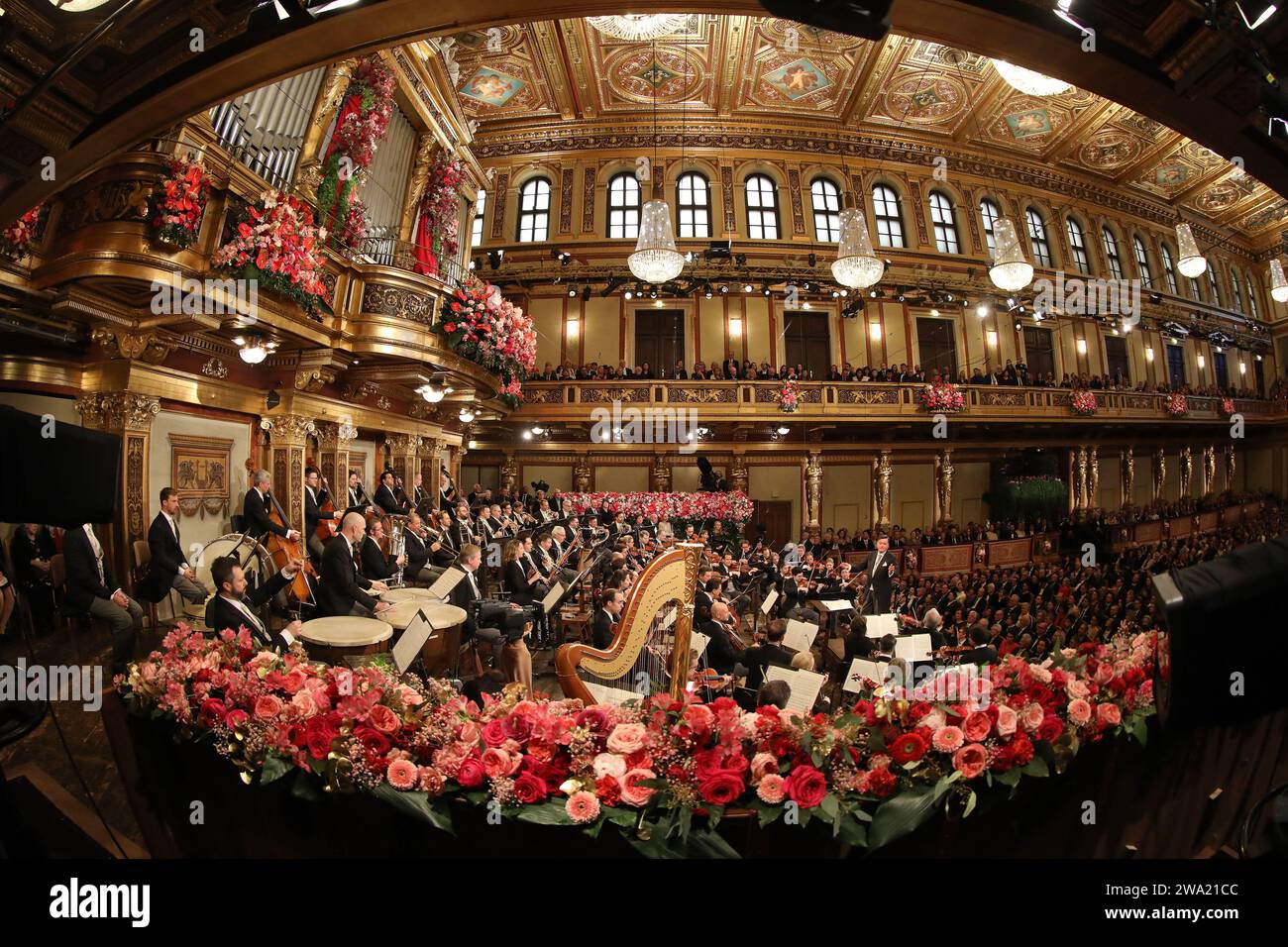Vienna philharmonic new years concert hires stock photography and