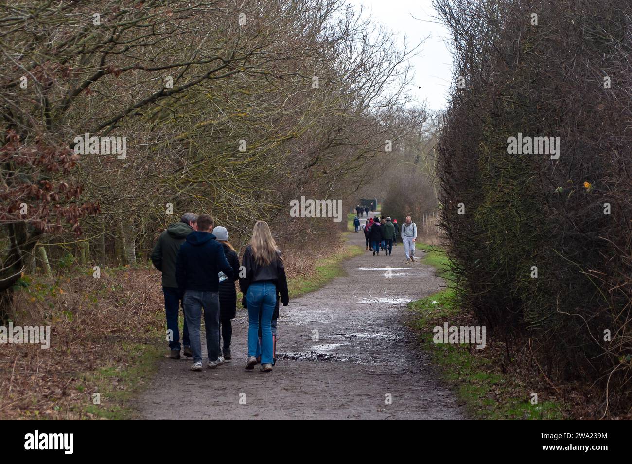 Windsor, Berkshire, UK. 1st January, 2024. It was an overcast day with