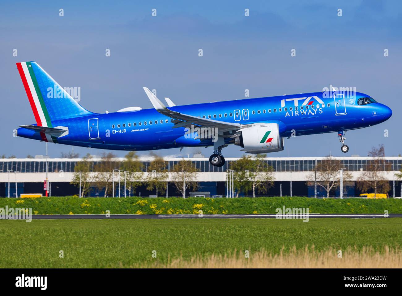 Amsterdam, Netherland - April 28th 2022: ITA Airways A320 at Amsterdam Airport Stock Photo