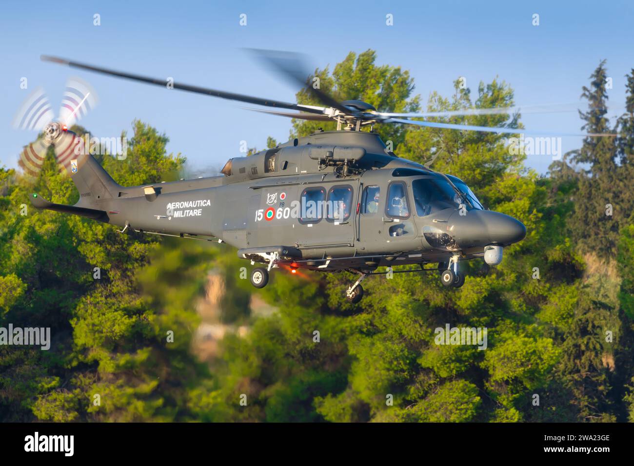 Agusta-Westland HH-139B from Italy - Air Force at Tanagra Stock Photo