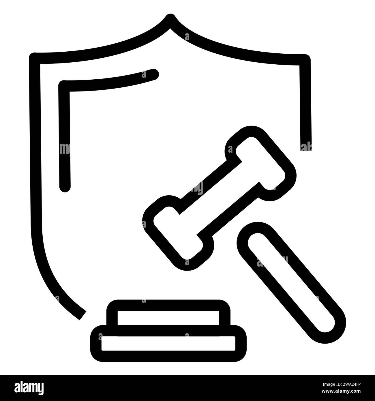 Judge gavel icon Stock Vector