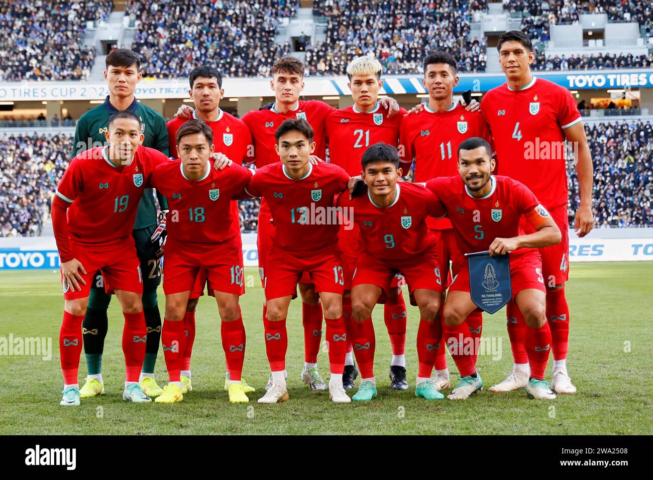 Tokyo, Japan. 1st Jan, 2024. Thailand National Team members pose for