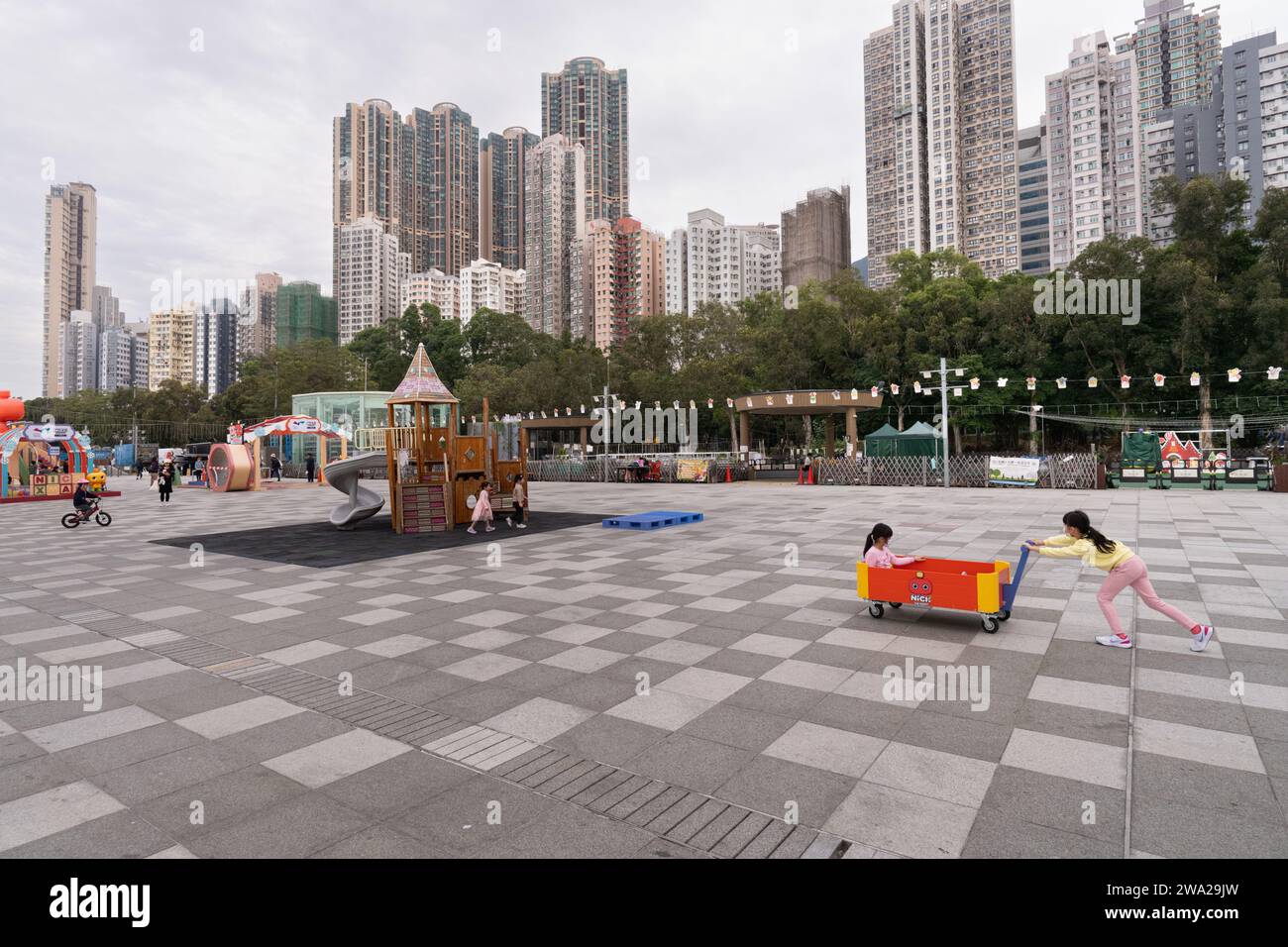 Belcher Bay Park, Kennedy Town is at the western end of Sai Wan on Hong