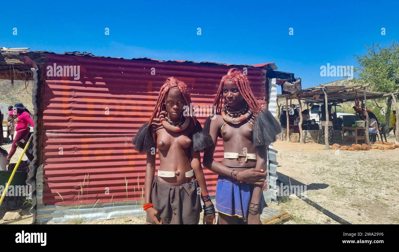 Himba  girlhood Stock Photo