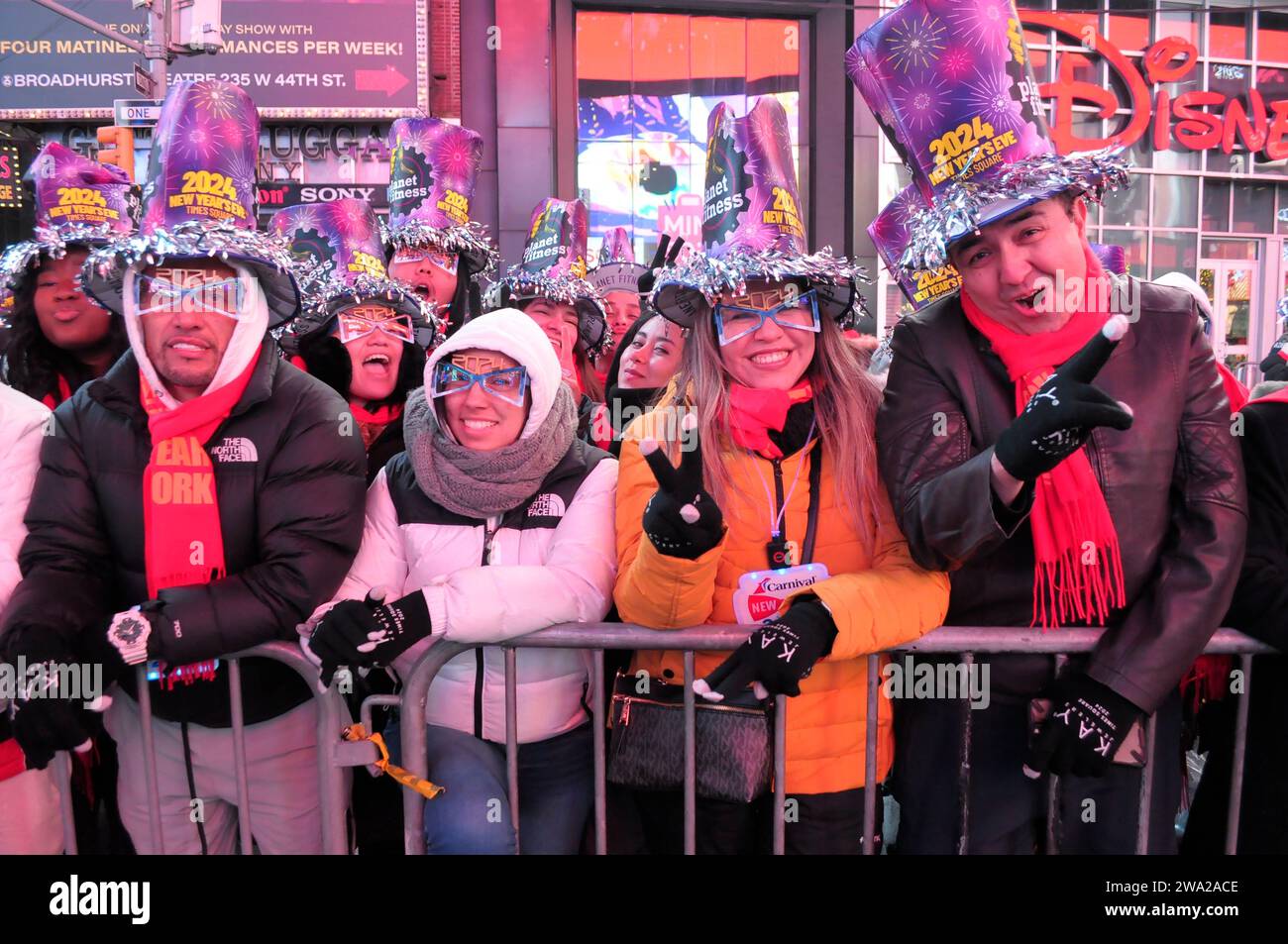 New York, United States. 31st Dec, 2023. Attendees wearing ceremonial