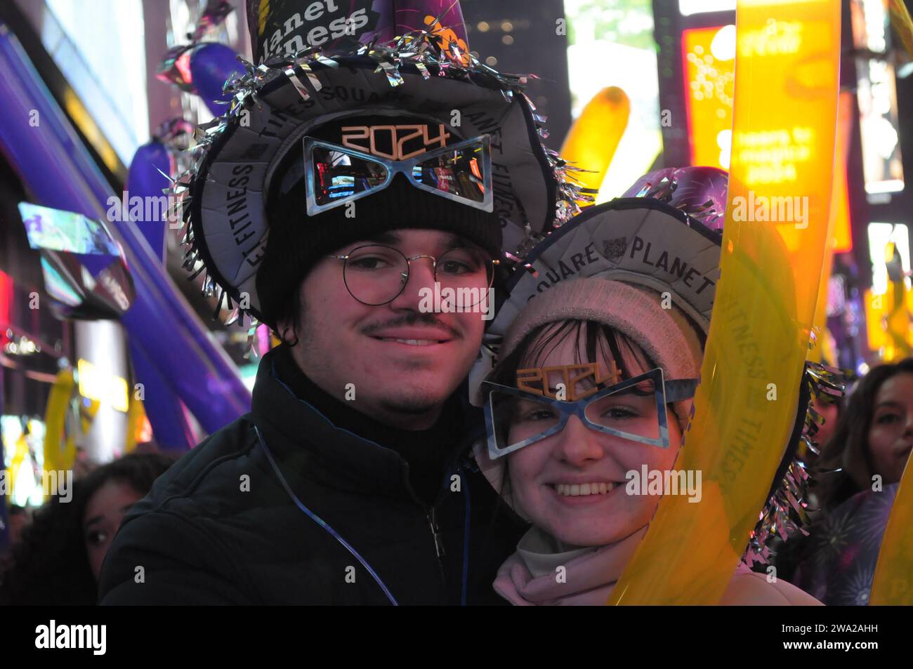 New York, United States. 31st Dec, 2023. Attendees wearing ceremonial