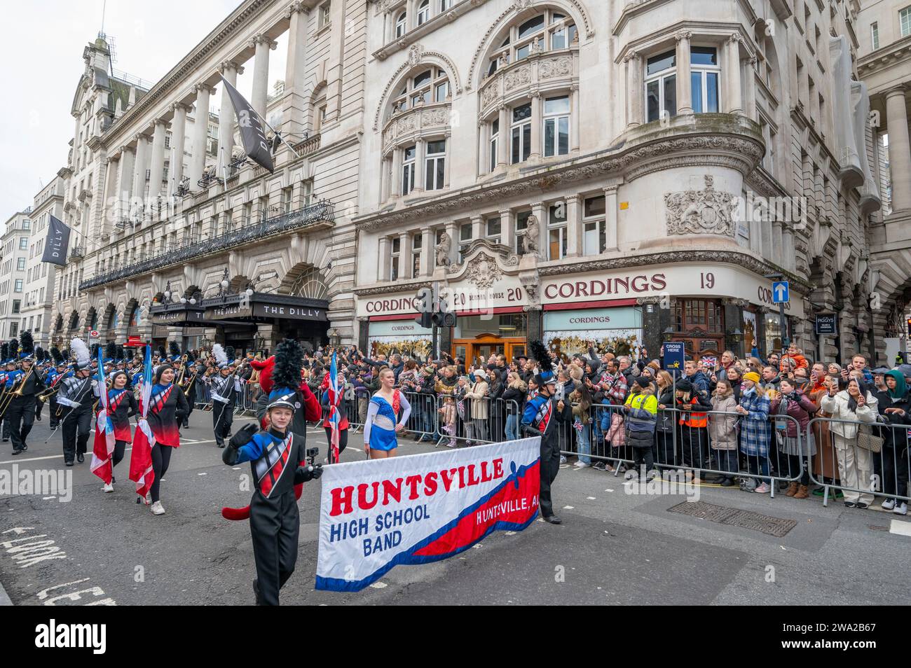 London, UK. 1st Jan, 2024. The colourful LNYDP2024 takes place in