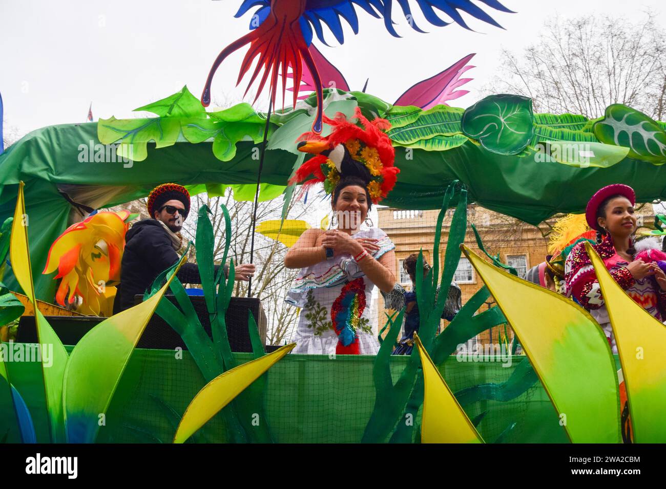 London, UK. 1st January 2024. Participants in London's New Year's Day