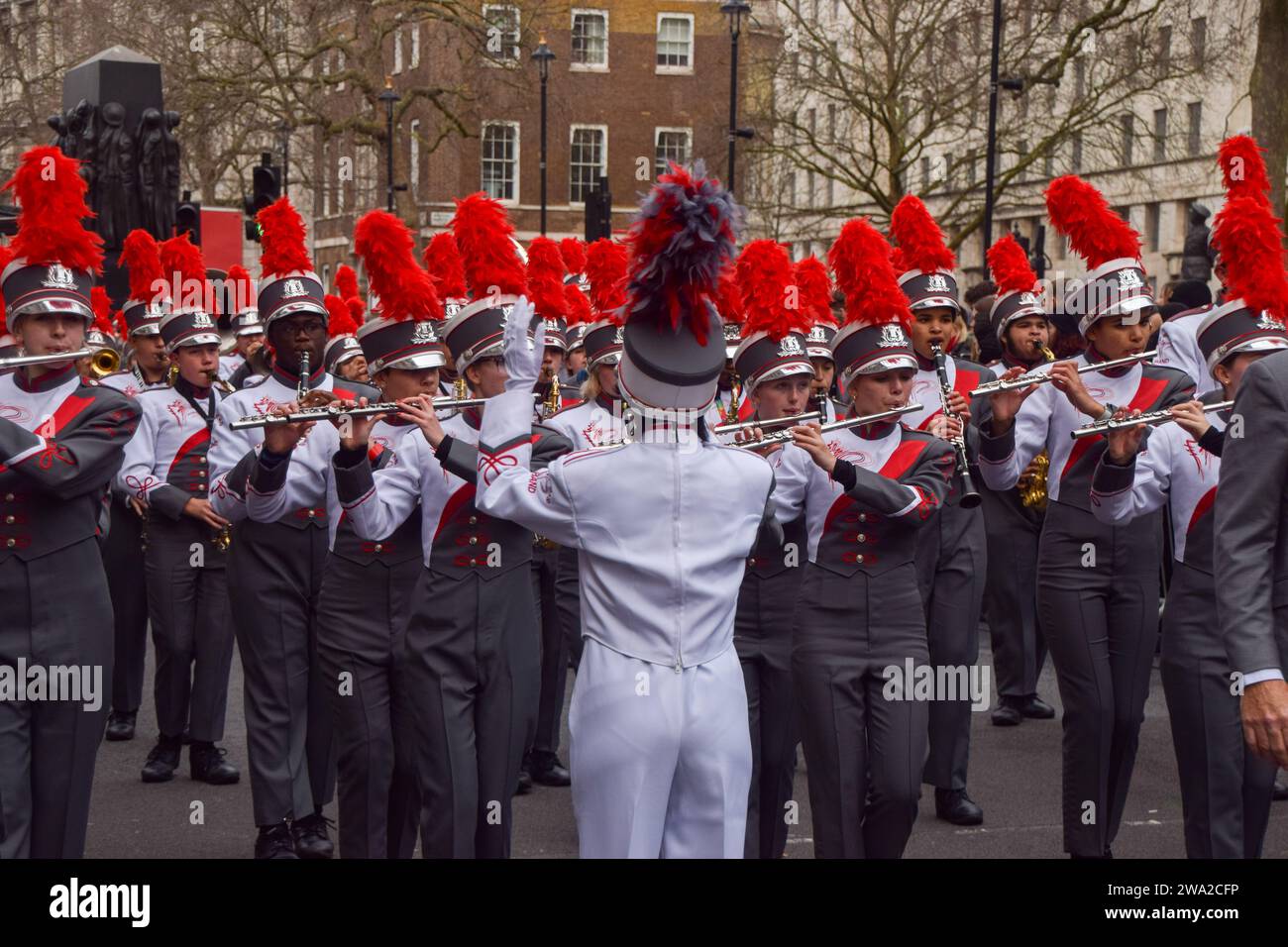 London, UK. 1st January 2024. Participants in London's New Year's Day