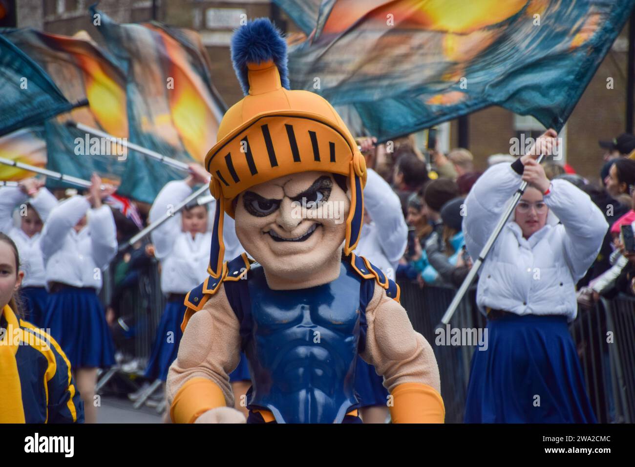 London, UK. 1st January 2024. Participants in London's New Year's Day