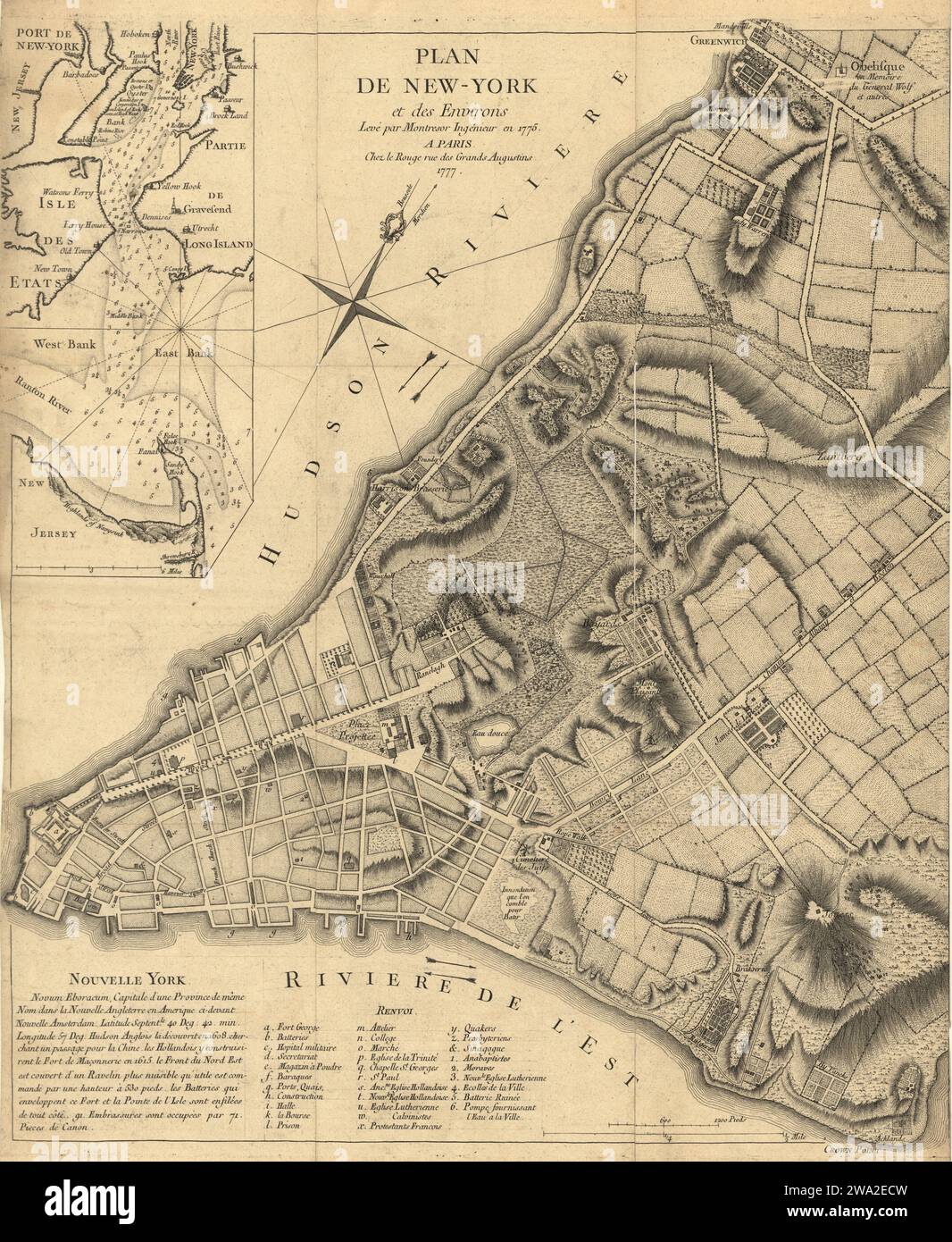 Paris map 18th century hi-res stock photography and images