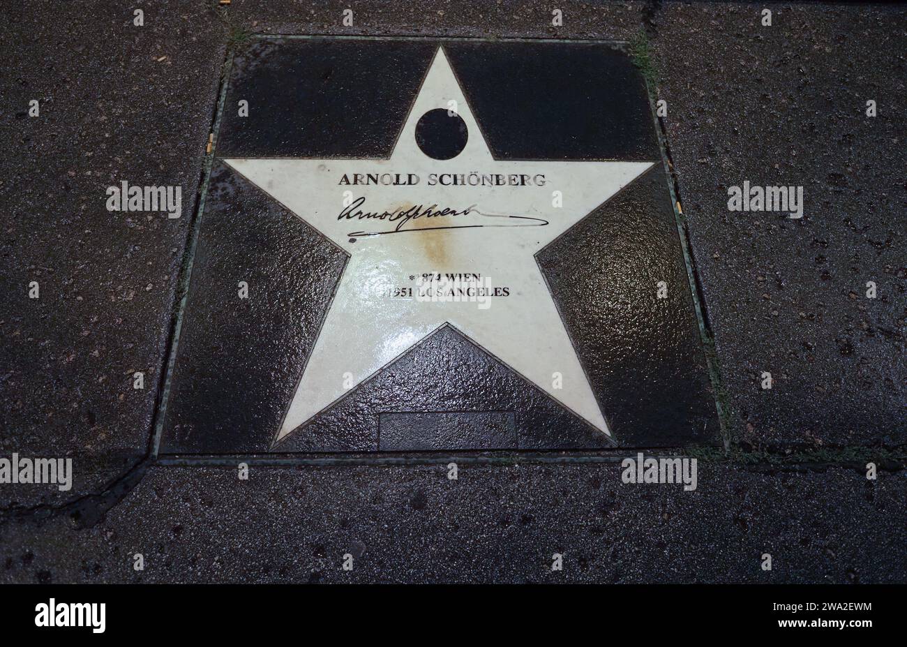 VIENNA, AUSTRIA - CIRCA AUGUST 2022: Walk Of Fame Star Of Musician Arnold Schoenberg At Wien Musikverein Concert Hall Stock Photo