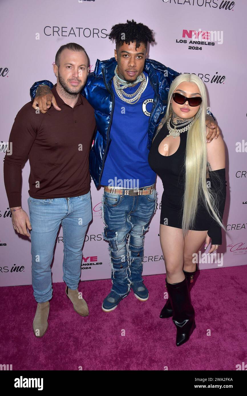 Andrew Bachmann, Blueface und Jaidyn Alexis bei der Creators Inc. NYE