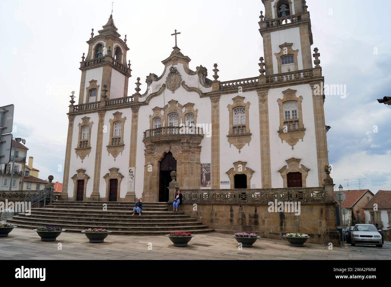 18th-century Rococo facade of the Church of the Santa Casa da Misericordia de Viseu, Portugal Stock Photo