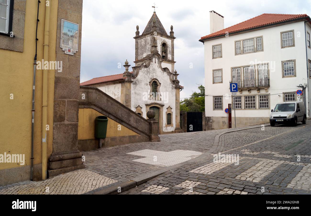 Church of Saint Sebastian, turn of 18th-19th centuries Baroque, on Rua Nunes de Carvalho, Viseu, Portugal Stock Photo