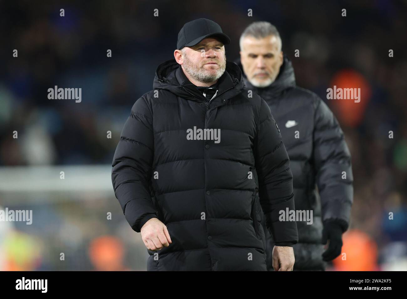 Leeds on Monday 1st January 2024. Wayne Rooney, Birmingham City manager, is booed by his own fans after the Sky Bet Championship match between Leeds United and Birmingham City at Elland Road, Leeds on Monday 1st January 2024. (Photo: Pat Isaacs | MI News) Credit: MI News & Sport /Alamy Live News Stock Photo