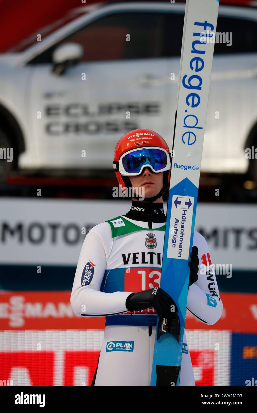 Garmisch Partenkirchen, Deutschland. 01st Jan, 2024. Stephan Leyhe (SC Willingen) beim