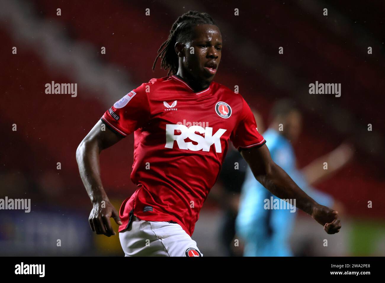 Charlton Athletic's Karoy Anderson during the Sky Bet League One match at The Valley, London. Picture date: Monday January 1, 2024. Stock Photo