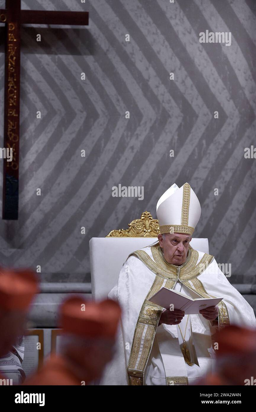 Vatican City State, Vatikanstadt. 31st Dec, 2023. Pope Francis