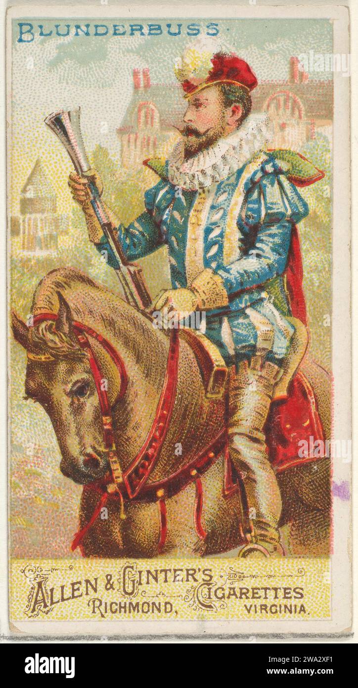Blunderbuss, from the Arms of All Nations series (N3) for Allen & Ginter Cigarettes Brands 1963 by Allen & Ginter Stock Photo