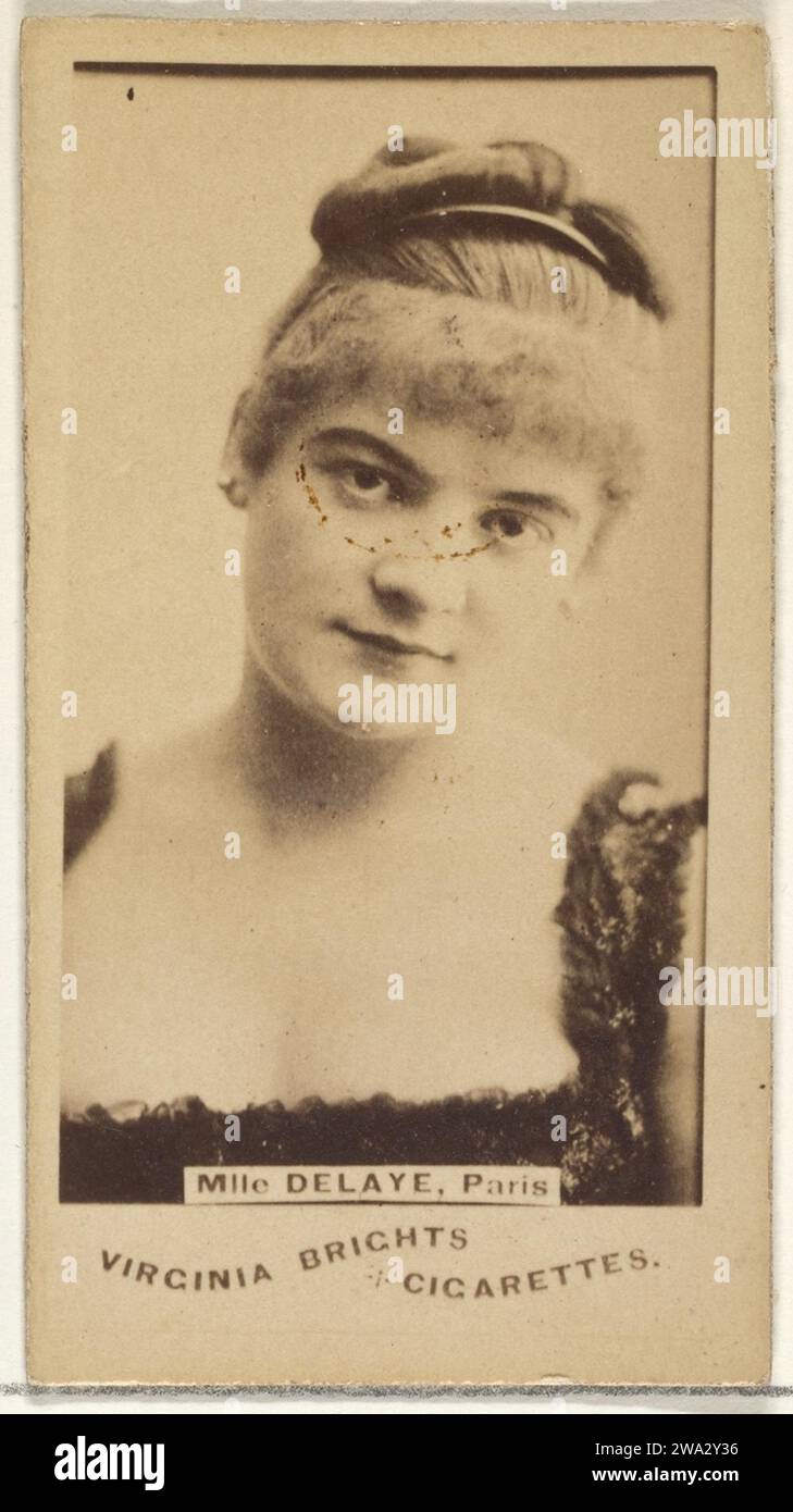 Mlle. Delaye, Paris, from the Actors and Actresses series (N45, Type 1) for Virginia Brights Cigarettes 1963 by Allen & Ginter Stock Photo