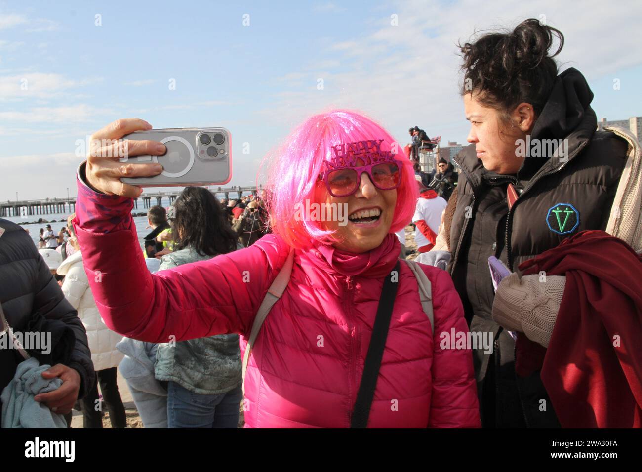 New York, New York, USA. 1st Jan, 2024. Brooklyn, New York . 121st Polar Bear Plunge. The Coney