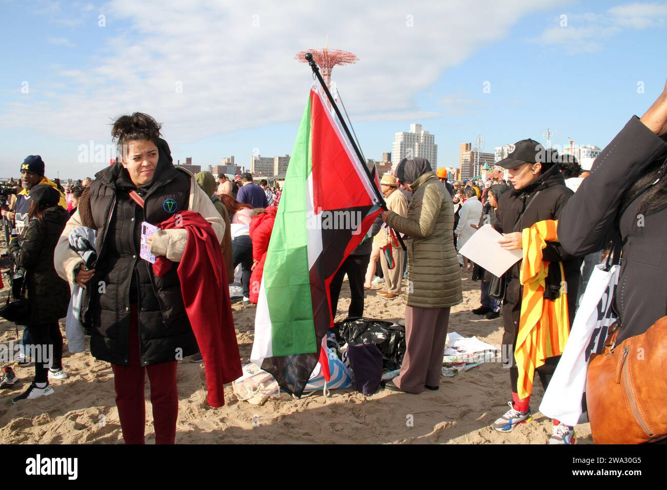 New York, New York, USA. 1st Jan, 2024. Brooklyn, New York . 121st Polar Bear Plunge. The Coney